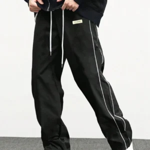 Men's Casual Striped Sports Pants Fashionable Sporty Style for Dating & Travel Perfect for Daily Wear & Vacation Spots