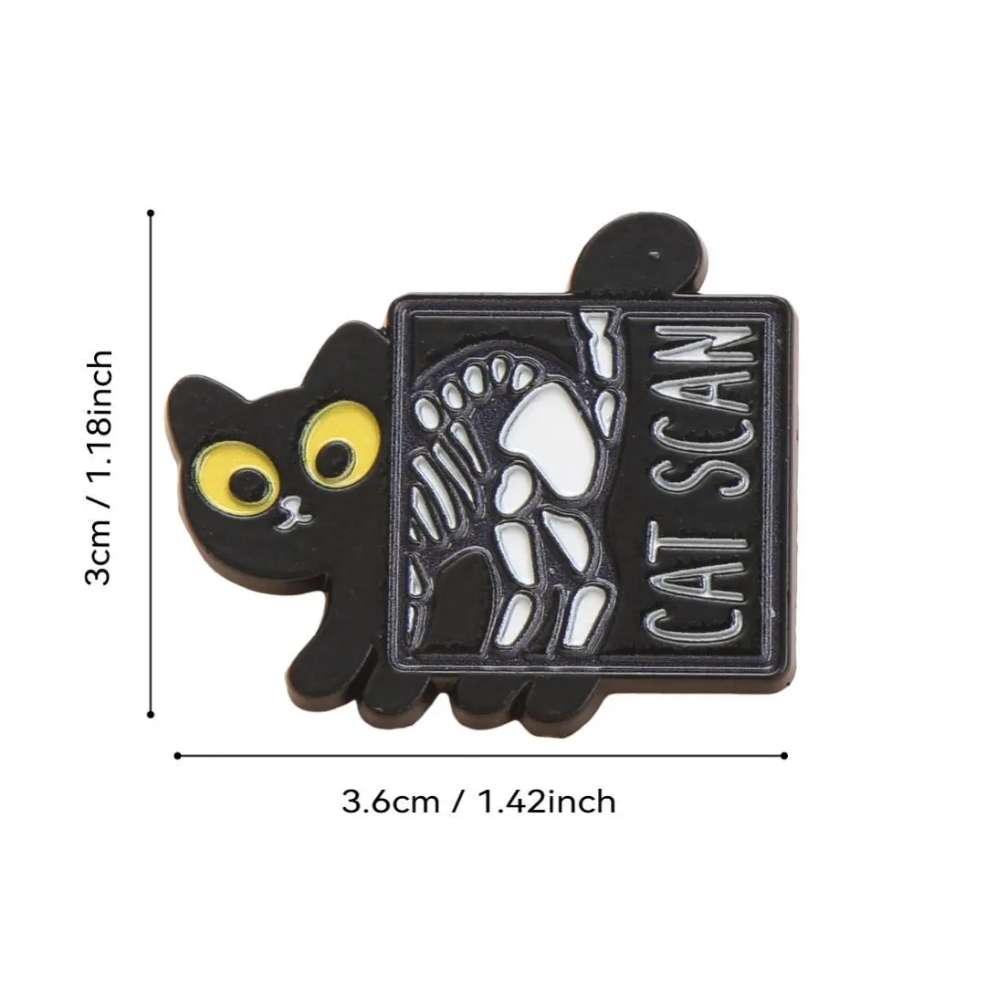 Cute and Quirky Cat Brooches: Dark and Whimsical Metal Pins for Clothing, Bags, and Unique Accessories - Image 27