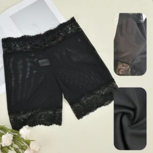 1PC Sheer Women's Safety Pants Summer Lightweight Lace Mesh Under Sexy High Waist Shorts Plus Size No Trace Seductive Leggings