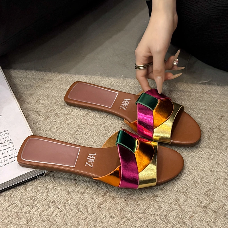 New Summer Designer Women'S Solid Color Fashion Slippers Zapatos De Mujer Women'S Shoes Slippers Women Slippers Women Shoes - Image 5