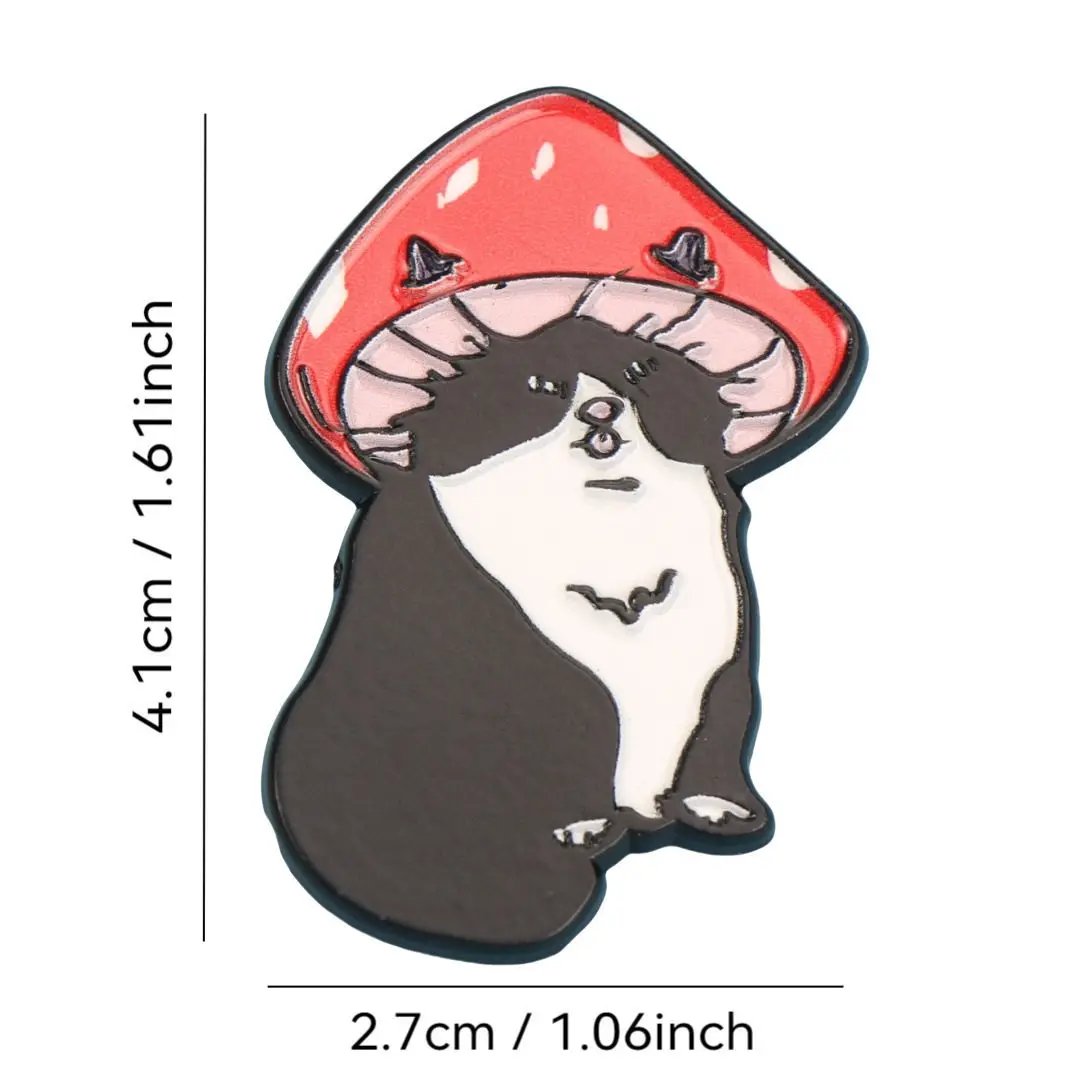 Cute and Quirky Cat Brooches: Dark and Whimsical Metal Pins for Clothing, Bags, and Unique Accessories - Image 14