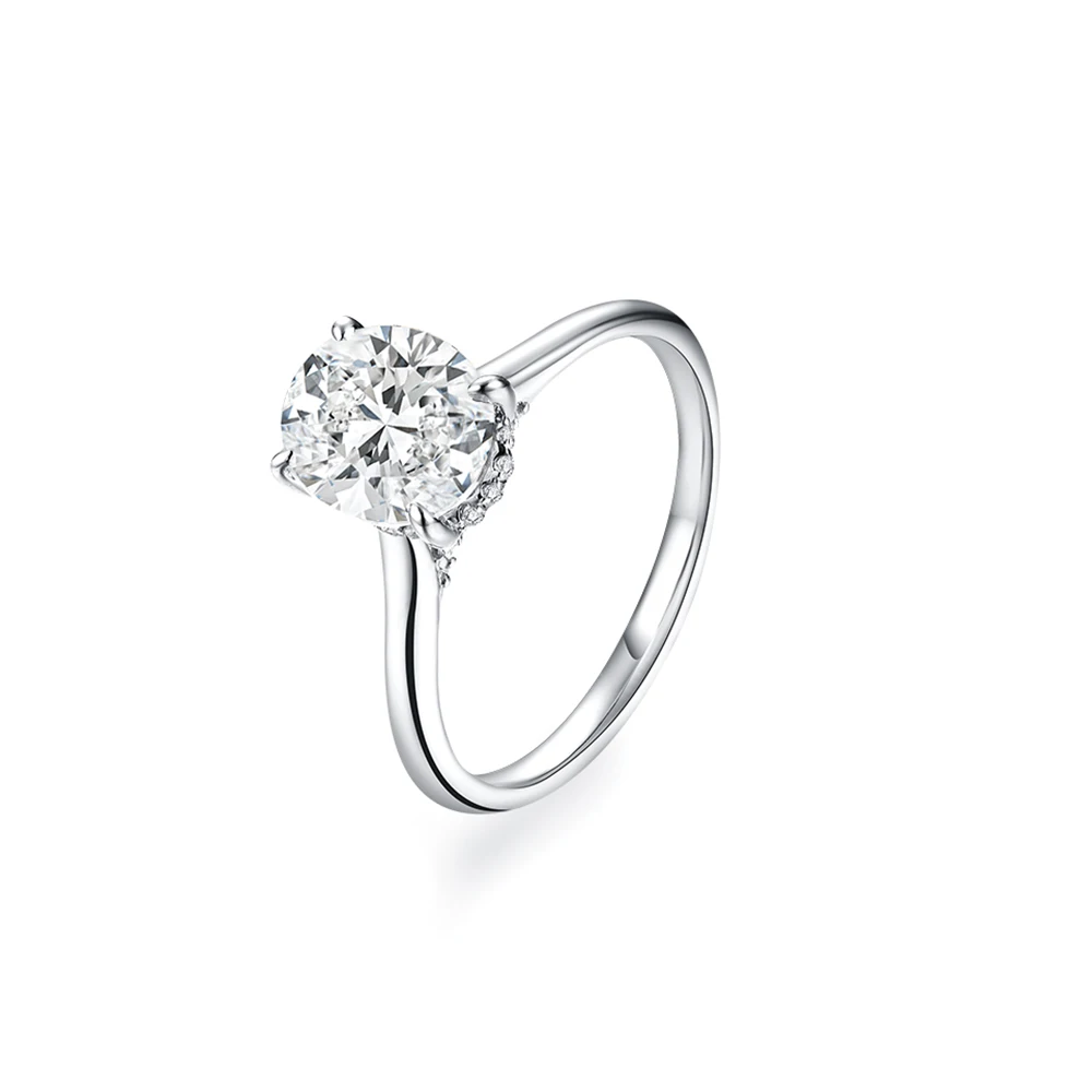 ATTAGEMS Oval Cut 9*7mm 2CT D VVS1 Moissanite Rings S925 Sterling Silver for Women Engagement Wedding Lady's Jewelry Gift Luxury - Image 8