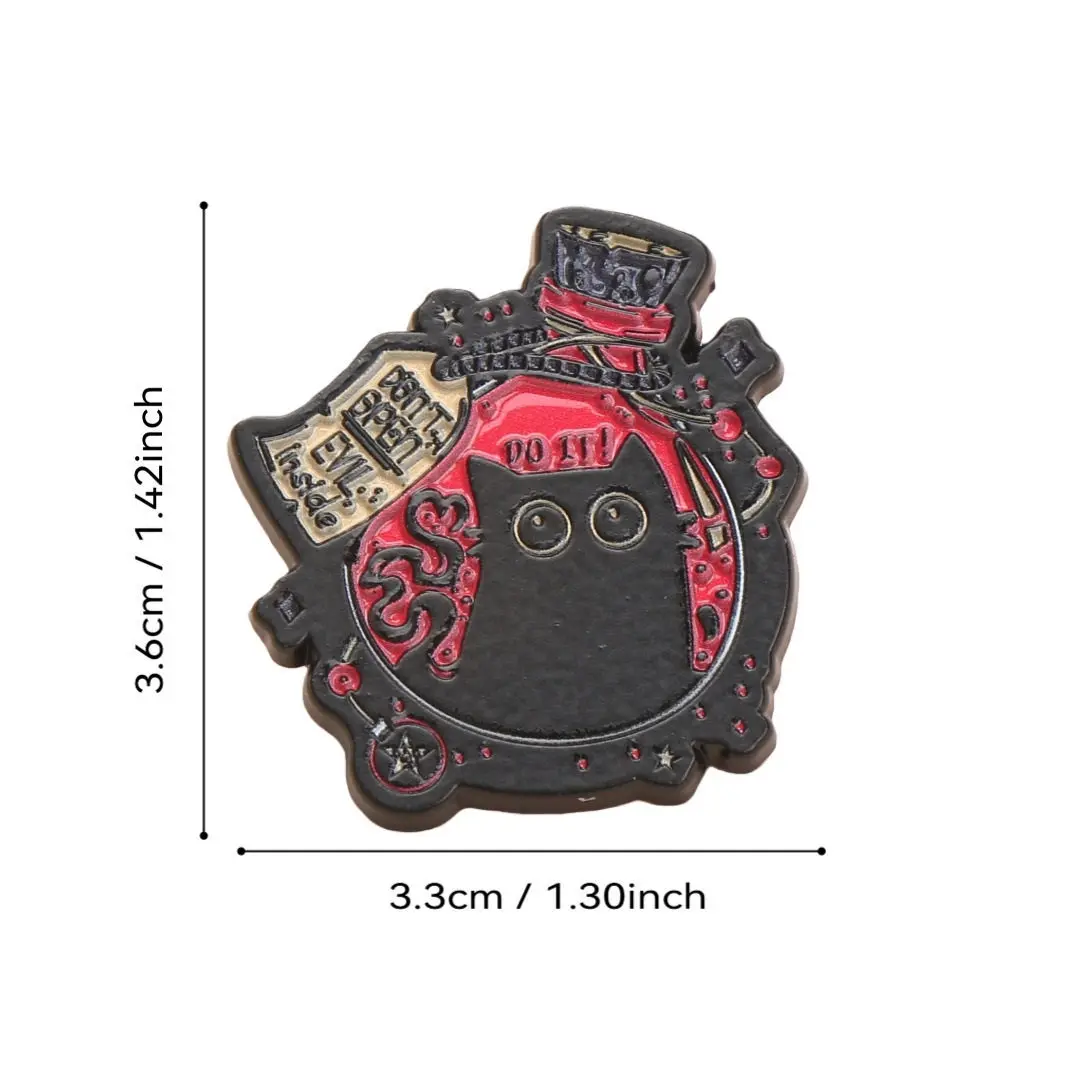 Cute and Quirky Cat Brooches: Dark and Whimsical Metal Pins for Clothing, Bags, and Unique Accessories - Image 28
