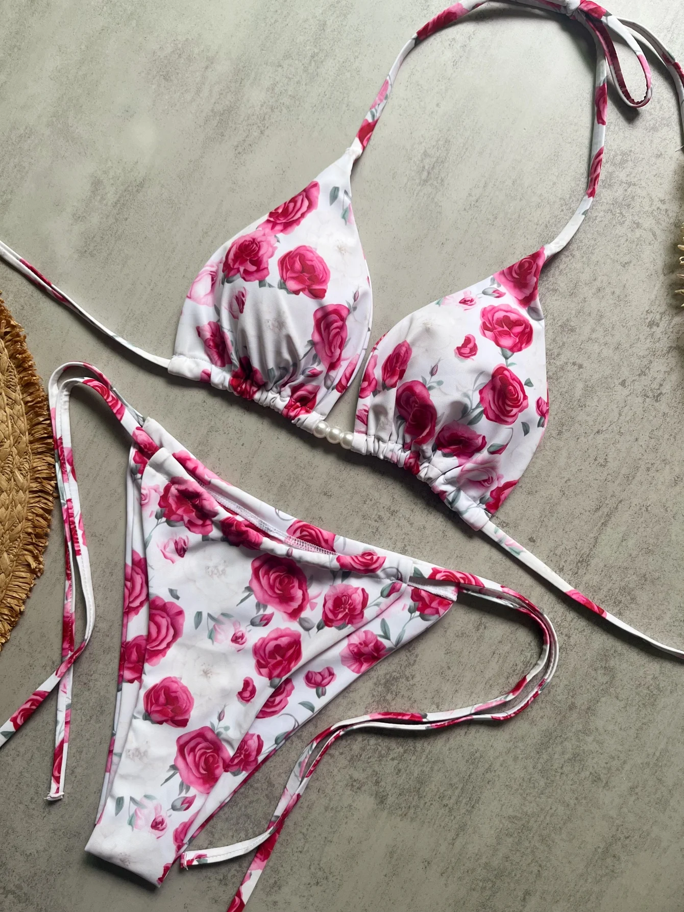 Micro Bikini 2026 Swimwear Women Swimsuit Sexy luxury Brazilian Bikini Set Halter Print Biquini Push Up Pearl Beachwear Female - Image 5