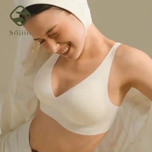 SUJIIN Sexy Seamless Wireless Bras for Women Push Up Padded Soft Support Invisible Lift V Neck Bralette Smooth Bra Female MX208