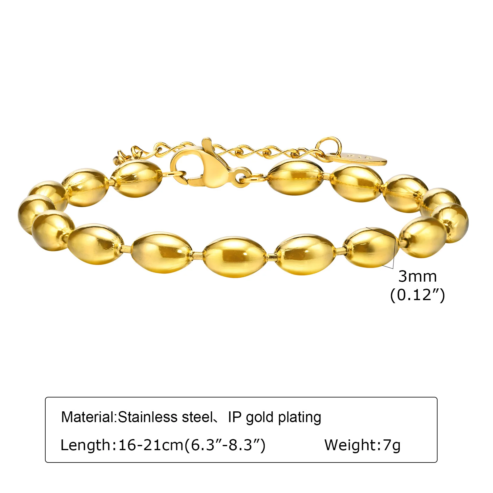 Chunky Stainless Steel Link Chain Bracelet For Woman, Gold Plated Layering Bracelets Wristband Waterproof Jewelry - Image 10