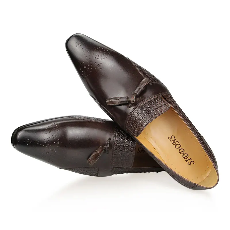 New Leather Casual Shoes Mens Summer One-Step Loafers Dress Wedding Leather Luxury Groom Wedding Men Italian Style Oxford Shoes - Image 5