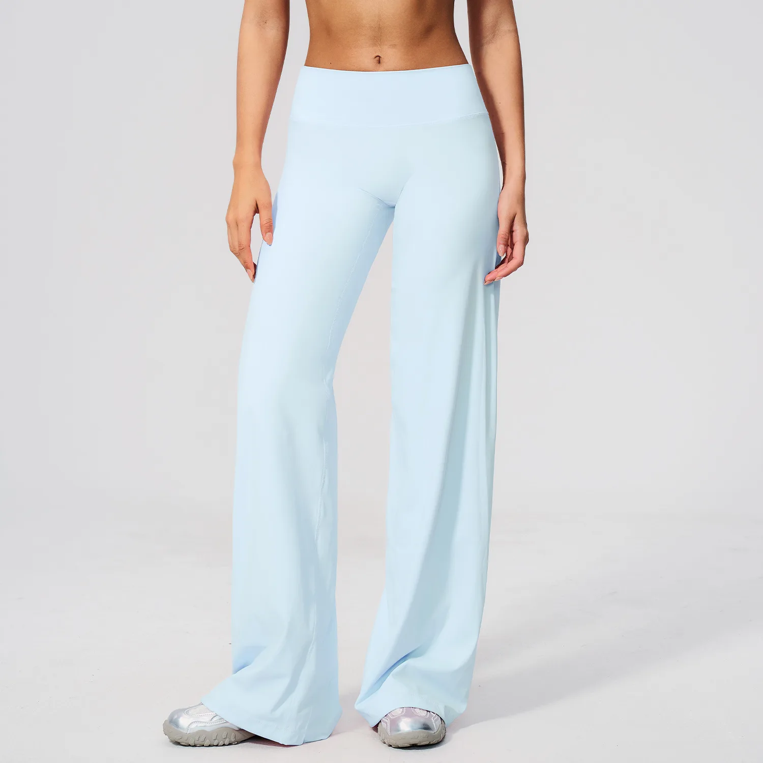 Summer Yoga Pants Women's High Waist Sports Flared Pants Fitness Wide-Leg Pants Athletic Wear Running Workout Flared Trousers - Image 16