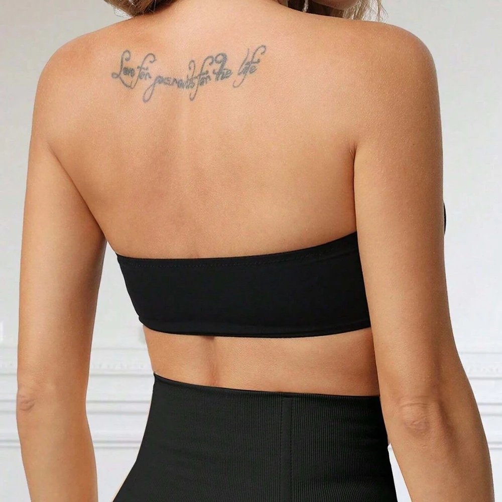 Plus Size Women's Front Fastening Bandeau Bras Strapless Push Up Wirefree Comfortable Bra Strapless Everyday Padded Bralette - Image 5