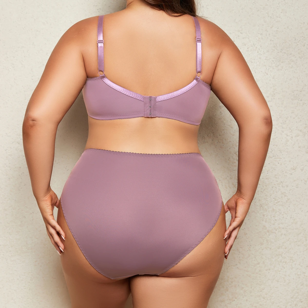 BEAUWEAR Female Big Size Lace Lingerie Set Bra with Wire Unlined Thin Breathable Bra and Panties Set 85C-110E - Image 3