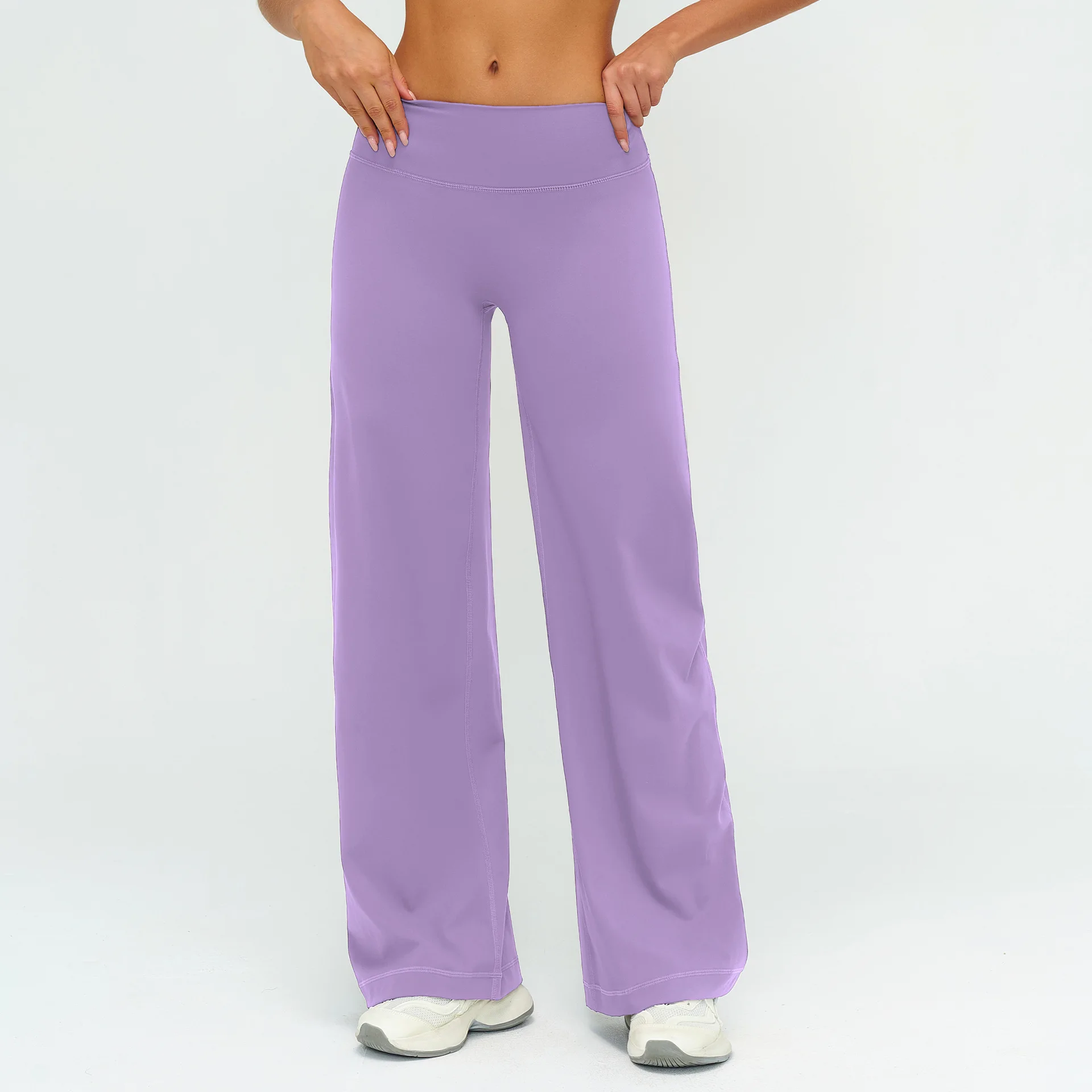 Summer Yoga Pants Women's High Waist Sports Flared Pants Fitness Wide-Leg Pants Athletic Wear Running Workout Flared Trousers - Image 9