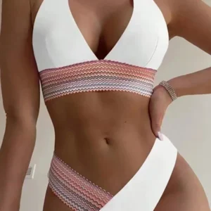 2026 Sexy High-Waist Thong Bikini Set – Women's Halter Brazilian Swimwear & Bathing Suit