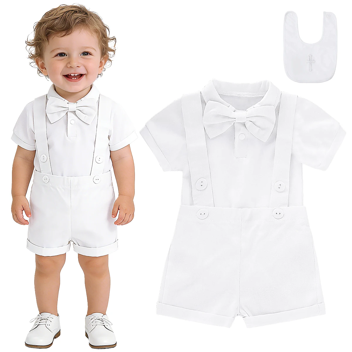 Baby Boy Christening Outfit Newborn Baptism Blessing Communion Set Infant Formal Suit White First Easter Church Clothes - Image 10