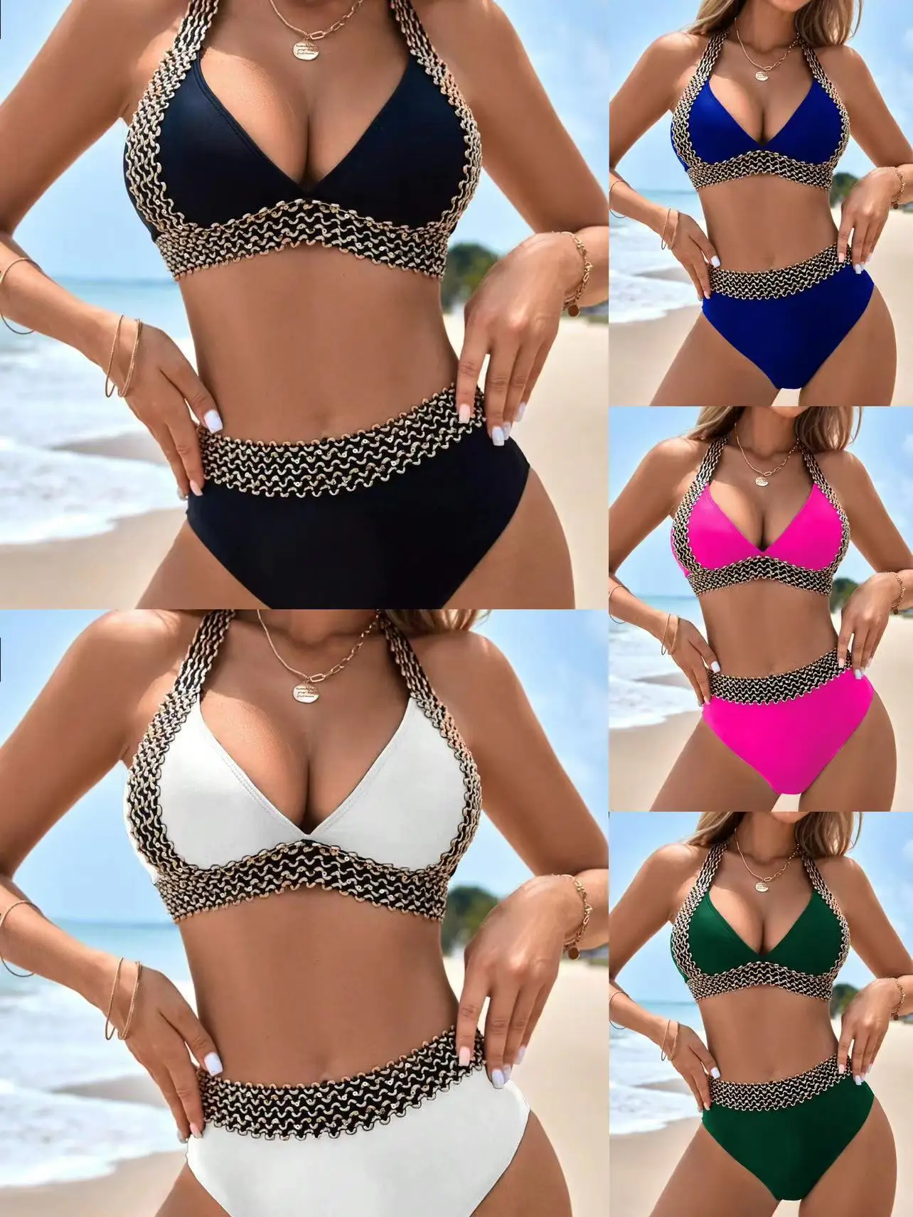 2026 Sexy High-Waisted Bikini Set – Women's Summer Beachwear & Bathing Suit - Image 2