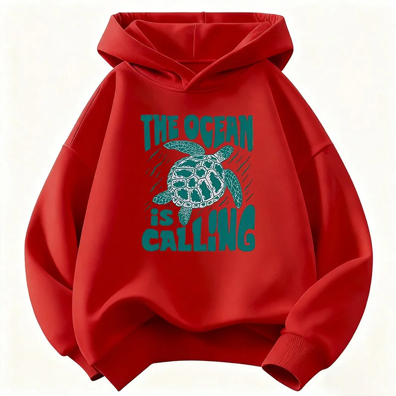 Fashion Sea Turtle Girls Hooded Kids Design Children's Sweatshirt Cute Hoody for Boys Girls Casual Hoodies for Spring - Image 4