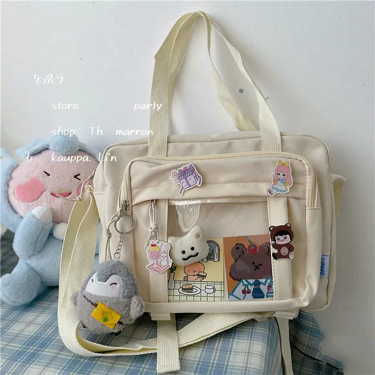 Korean Women's Messenger Bag Simple Multifunctional Female College Student Style Large Capacity Portable One Shoulder Diagonal - Image 8