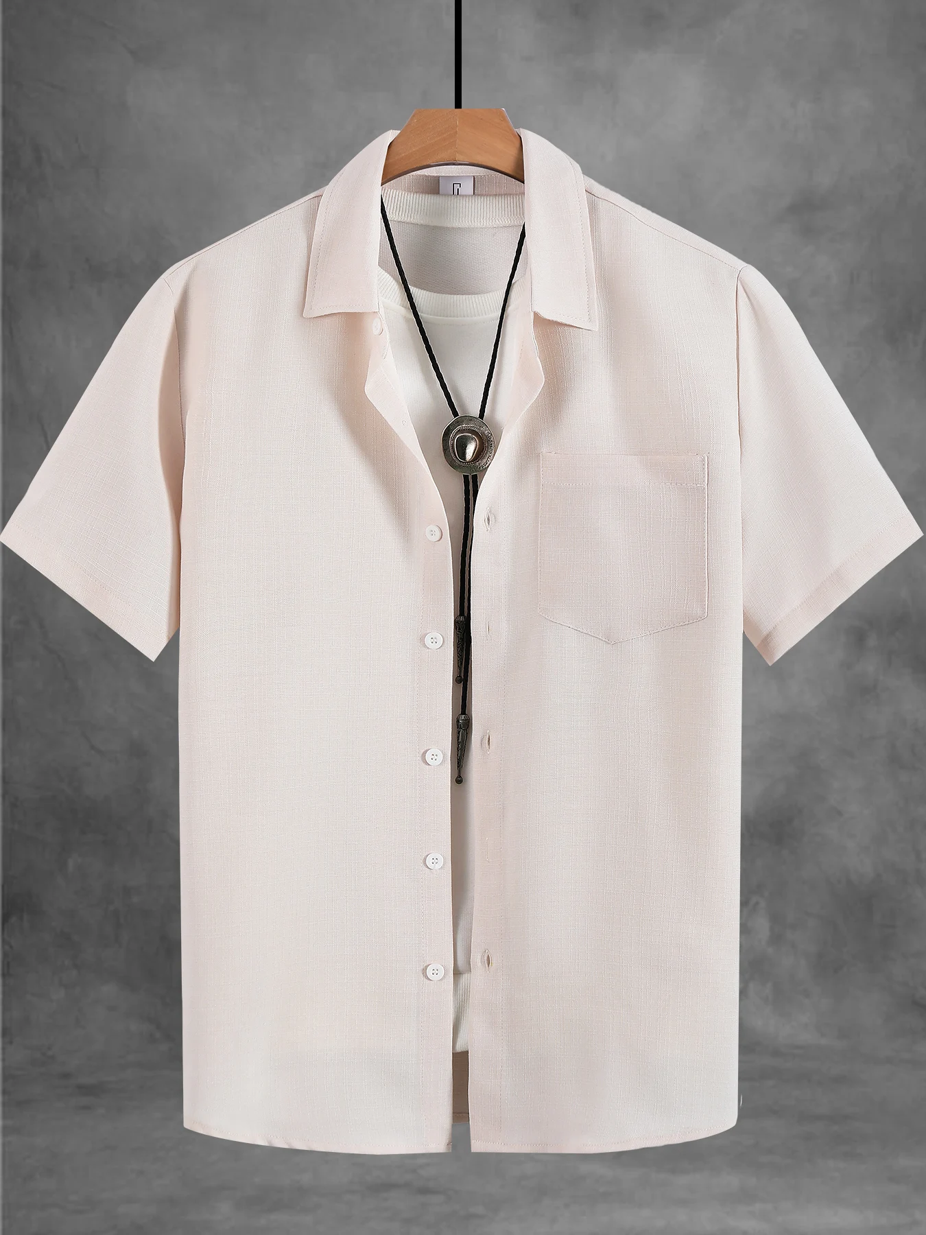 Men's Casual Linen Short Sleeve Shirts Drip Outfits Man Outfit Set Designer Cheap Clothing Summer Tops For Man - Image 8