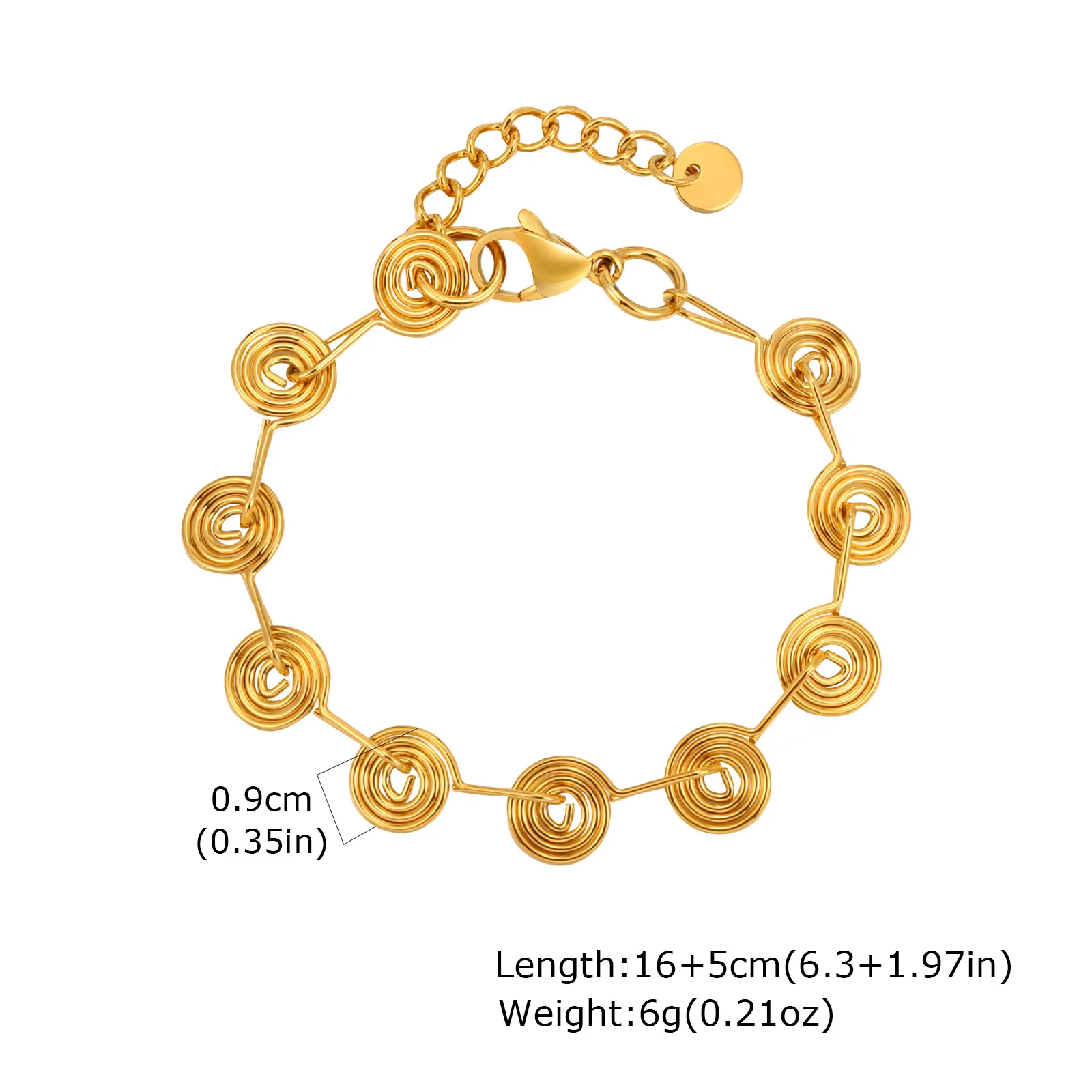 Chunky Stainless Steel Link Chain Bracelet For Woman, Gold Plated Layering Bracelets Wristband Waterproof Jewelry - Image 17