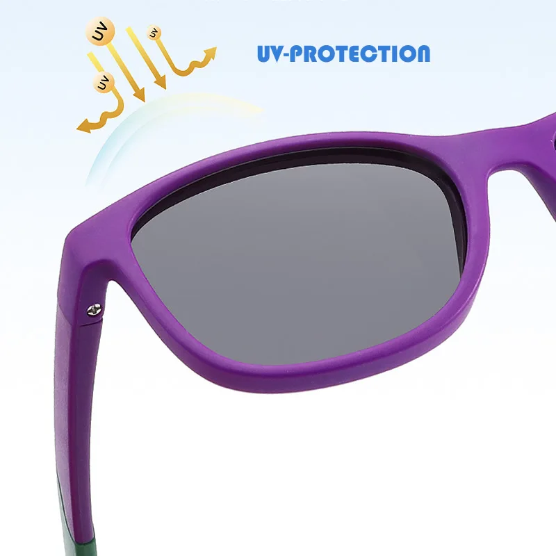 Kids Polarized Sunglasses UV400 Flexible TPEE Frame Boys Girls Sports Cycling Hiking Beach Travel Sun Shades Windproof Eyeglass - Image 2