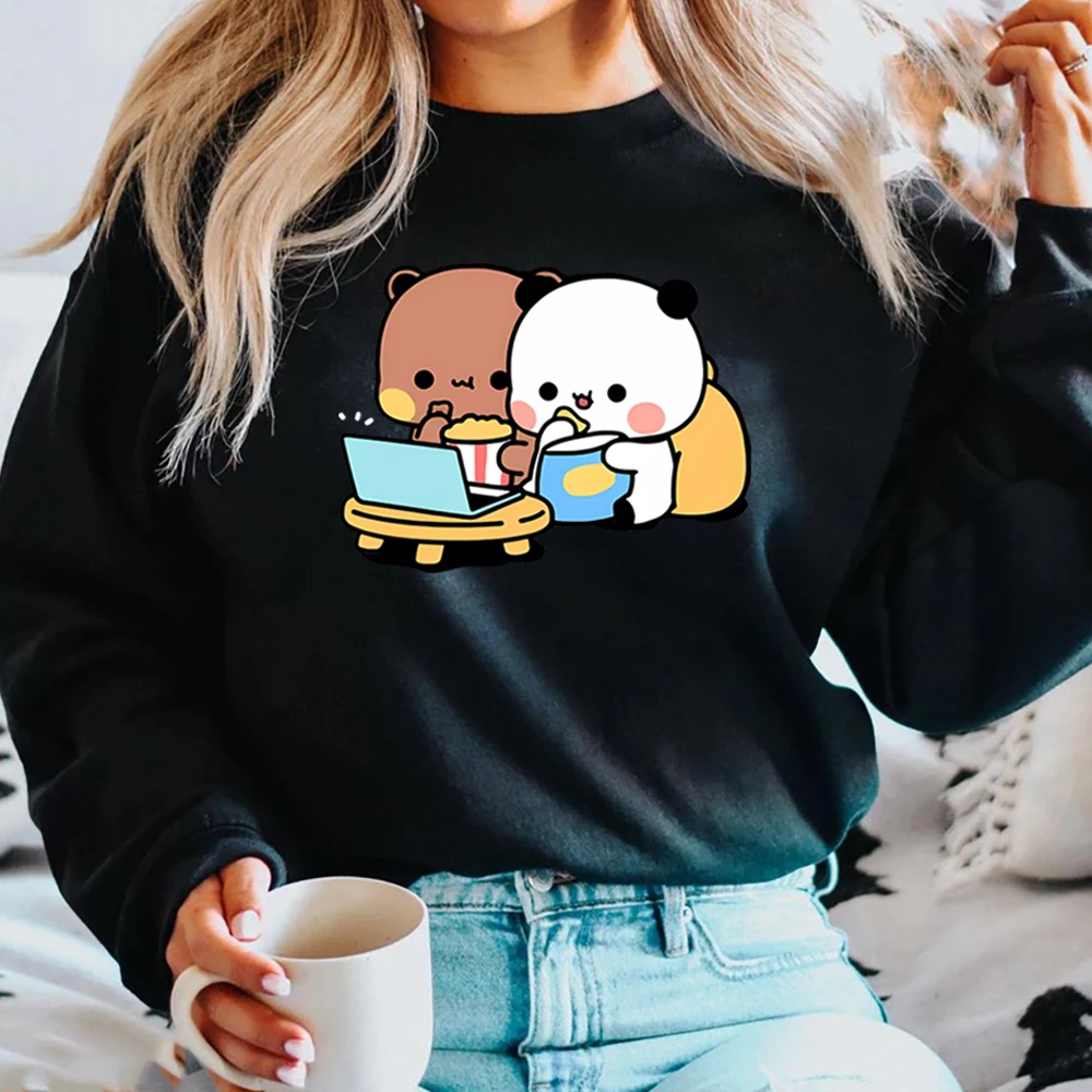 Cute Bubu and Dudu Sweatshirt Cartoon Panda Bear Bubu and Dudu Graphic Hoodie Women/Men Tops Kawaii Printed Harajuku Sweatshirts - Image 6