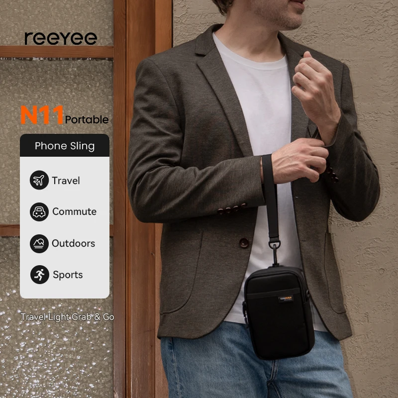 ReeYee Waterproof Crossbody Phone Bag, 1L Compact Lightweight Sling Pack, Durable Cordura Anti-Scuff Shoulder Handbag - Image 3