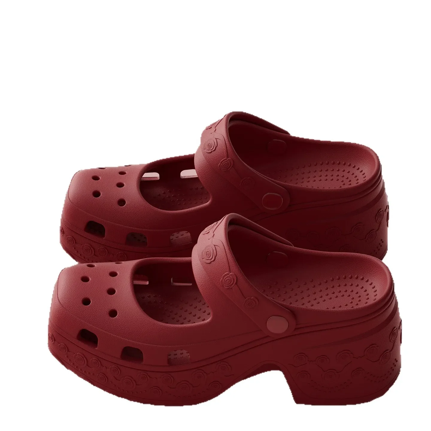 2026 Summer Chunky Heels Sandals for Women Fashion Closed Toe Platform Clogs Shoes Woman Thick Sole Anti Slip Fashion Slippers - Image 6