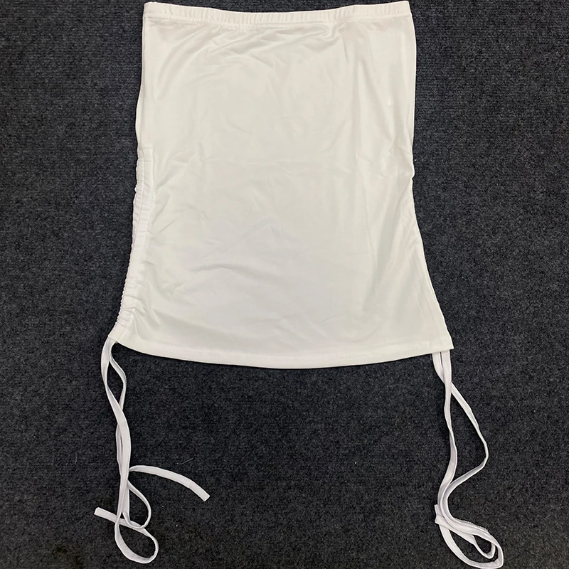 Y2K Summer Sunshine Temperament Fashion Personality Retro Design Solid Color Lace Tube Top Thin Fold Everyday Simple Casual Vest - Image 3