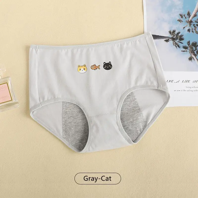 Cute Cartoon Print Girls Physiological Pants Breathable Cotton Menstrual Pants Leak-Proof Menstrual Safety Hygiene Briefs Bragas - Image 9