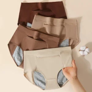 4Pcs/Set Women Menstrual Panties Physiological Panty Leak Proof Underwear High Rise Period Pants Breathable Cotton Girls Briefs