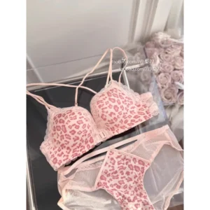 Sexy Leopard Print Lingerie Set For Short Women - Push Up Front Button Open Crotch Seamless Teddy Bodysuit 32-38 Plus Size S-XL