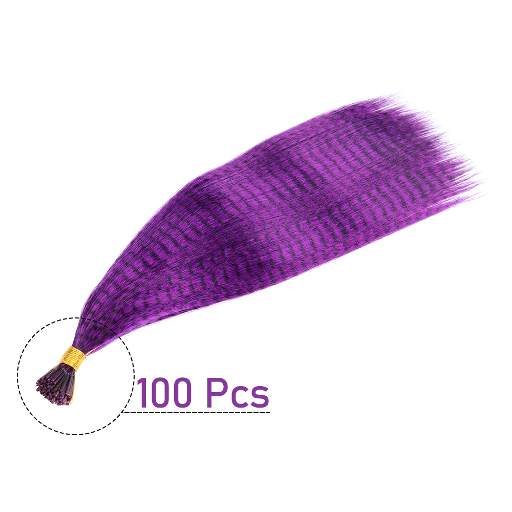 48Pcs Women's Colorful Synthetic Hair Extensions Set 38 Colors Tinsel Wig 26 Colors Feather Extensions Tool Kit for Hairdressing - Image 31