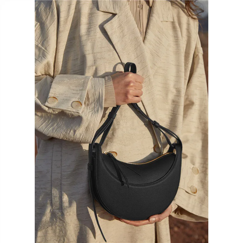 2026 Unique Design Genuine Leather Crescent Bag Premium Shoulder Crossbody Underarm Bag Light Luxury Work Handbag For Women - Image 7