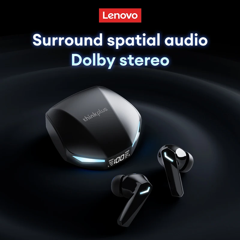 New Lenovo XT53 Wireless Bluetooth 5.4 Earphones LED Digital Display Waterproof Earbuds Noise Cancelling Gaming Headset - Image 2