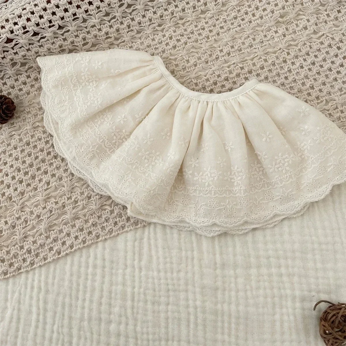 Baby Bib Lace Baby Accessories Korean Kids Lace Collar Cute Hollow Female Baby Bib Scarf Floral Infants Saliva Towel - Image 12