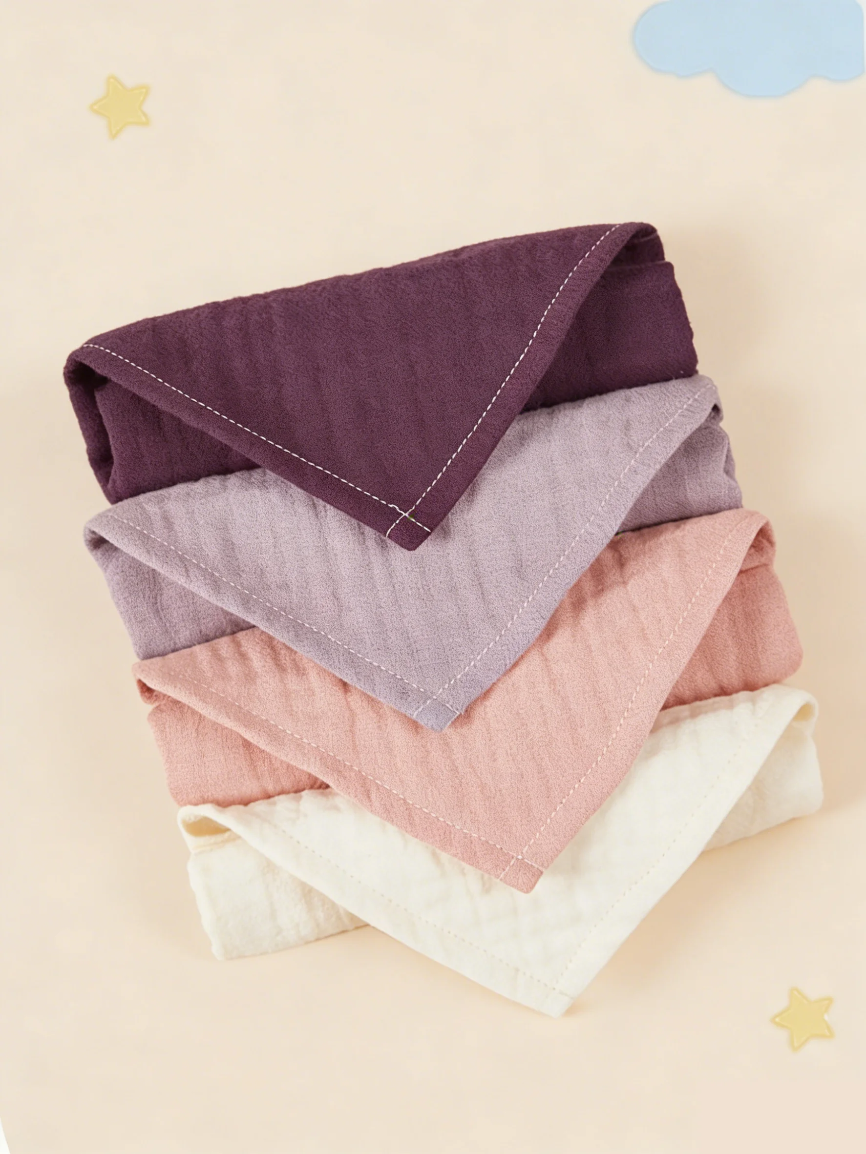 4pcs Baby Plain Bandana Bib