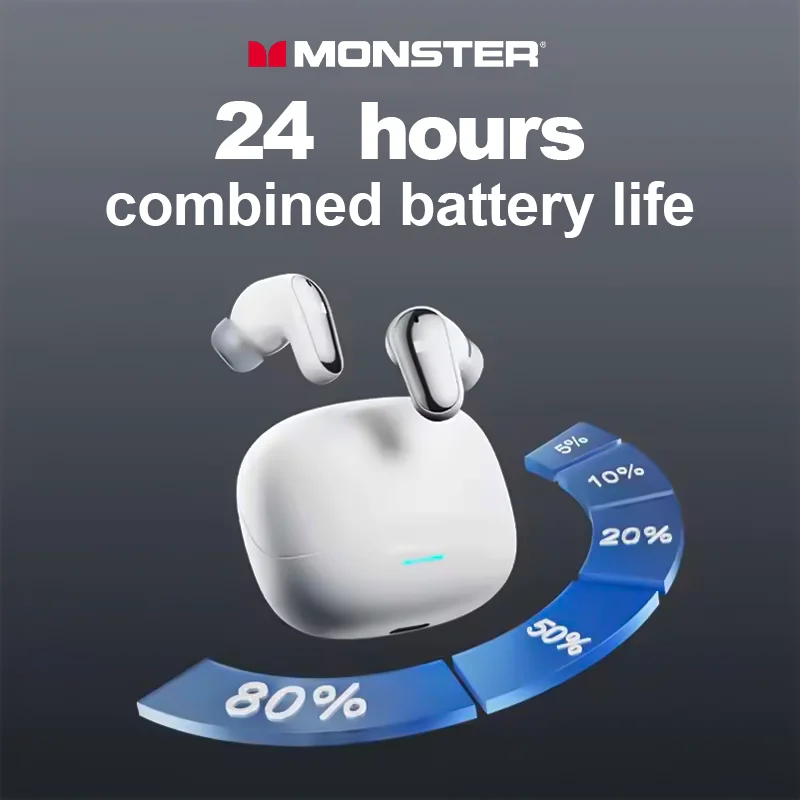 Monster Earbuds TWS Bluetooth Charging Box Wireless Earphones With Microphone Dual Mode Stereo Sports Waterproof Heads - Image 5