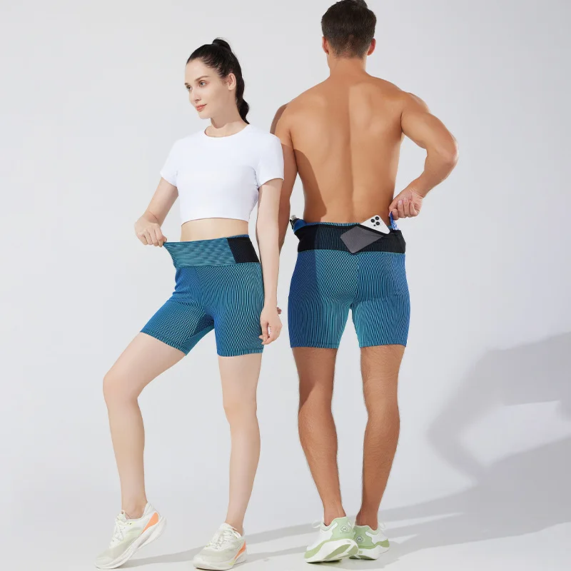 Compression Shorts Gym Man Double Deck Sports Fitness Shorts Male Sportswear Women Yoga Workout Marathon Sporty Running Shorts - Image 2