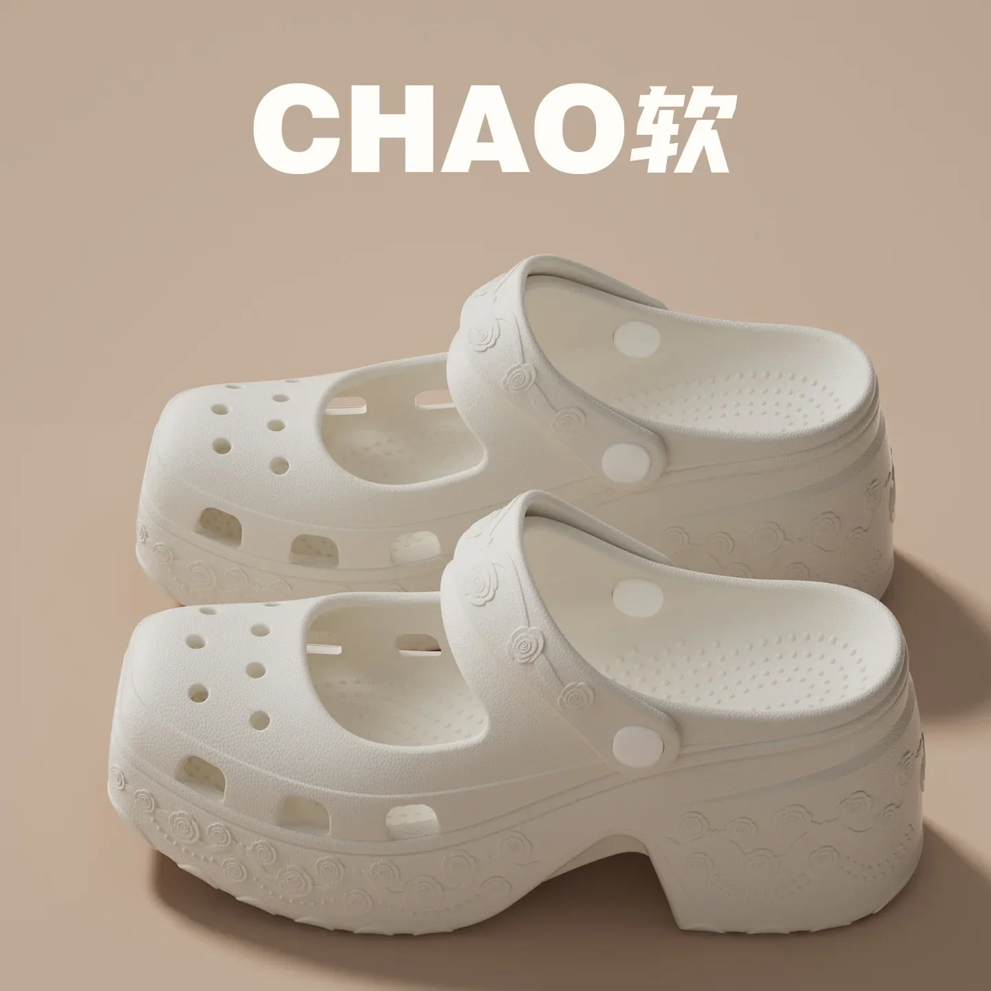 2026 Summer Chunky Heels Sandals for Women Fashion Closed Toe Platform Clogs Shoes Woman Thick Sole Anti Slip Fashion Slippers - Image 8