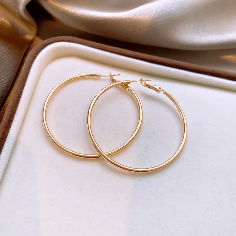 Shiny Big Circel Cross Hoop Earrings for Women Exquisite Rhinestones Ear Buckles Earrings High-end Geometric Ear Rings Jewelry - Image 15