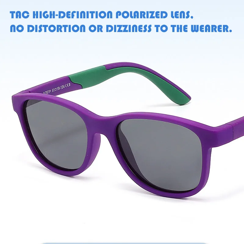 Kids Polarized Sunglasses UV400 Flexible TPEE Frame Boys Girls Sports Cycling Hiking Beach Travel Sun Shades Windproof Eyeglass - Image 4