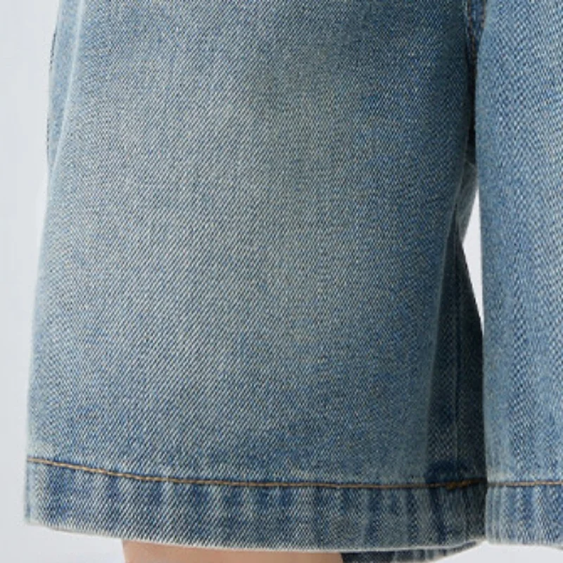 2026 Summer 4-10Y Korean Boys Pants Loose Solid Color Elastic Waist Kids Cowboy Shorts Thin Children Trousers Daily Outfits - Image 5