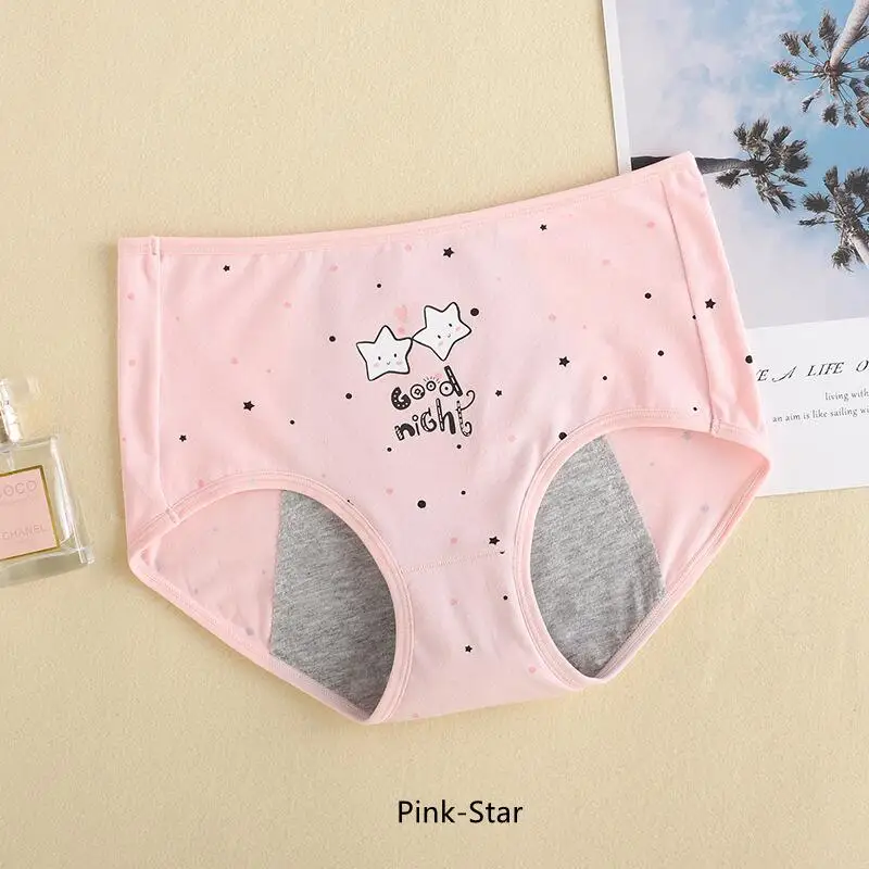 Cute Cartoon Print Girls Physiological Pants Breathable Cotton Menstrual Pants Leak-Proof Menstrual Safety Hygiene Briefs Bragas - Image 12