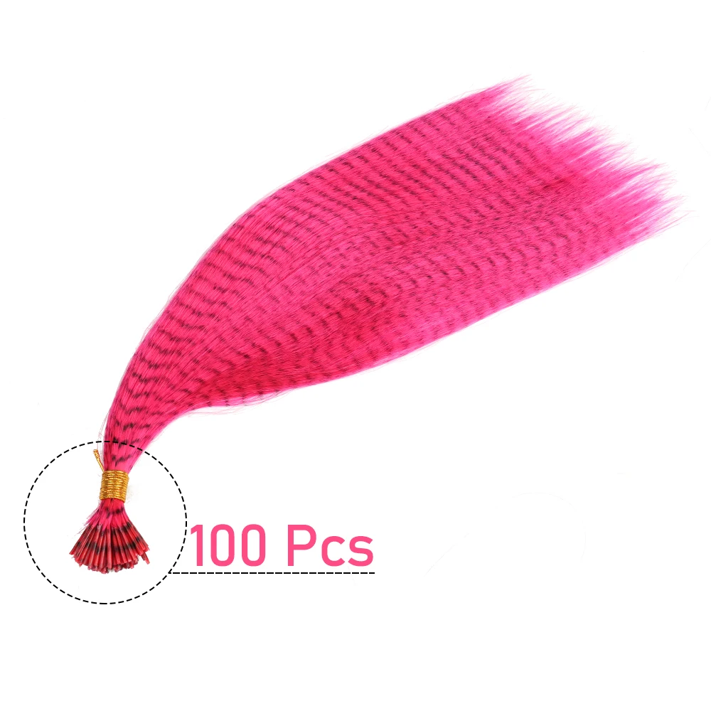 48Pcs Women's Colorful Synthetic Hair Extensions Set 38 Colors Tinsel Wig 26 Colors Feather Extensions Tool Kit for Hairdressing - Image 26