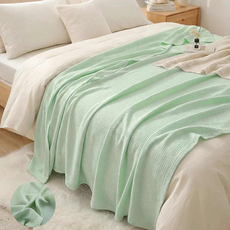 100% Bamboo Fiber Thin Summer Blanket Soft Breathable Sofa Bed Cooling Blanket for Adults Kids Lightweight Air Conditioner Quilt - Image 7