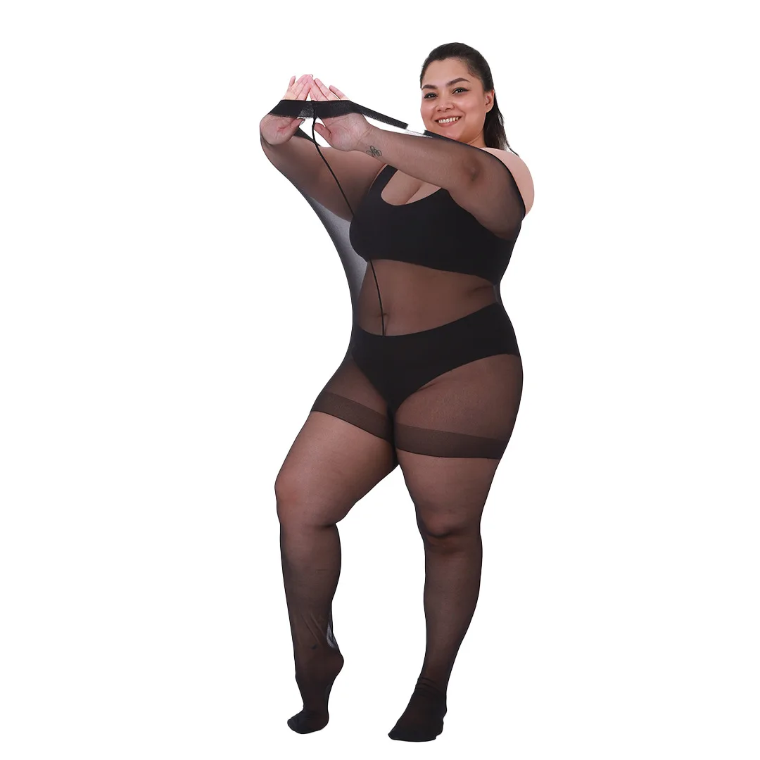 Plus Size Pantyhose Tights 20D Sheer Women Ultra-thin Stockings Jumbo Big Size 5XL 6XL 7XL 8XL Medias De Mujer De Talle Grande - Image 3