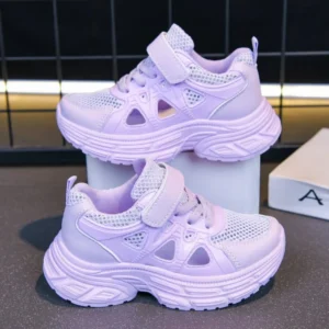 Summer Sport Shoes For Children Hollow Out Breathable Teenager Kid's Sneakers Anti-slippery Outdoor Running Footwear Boys Girls