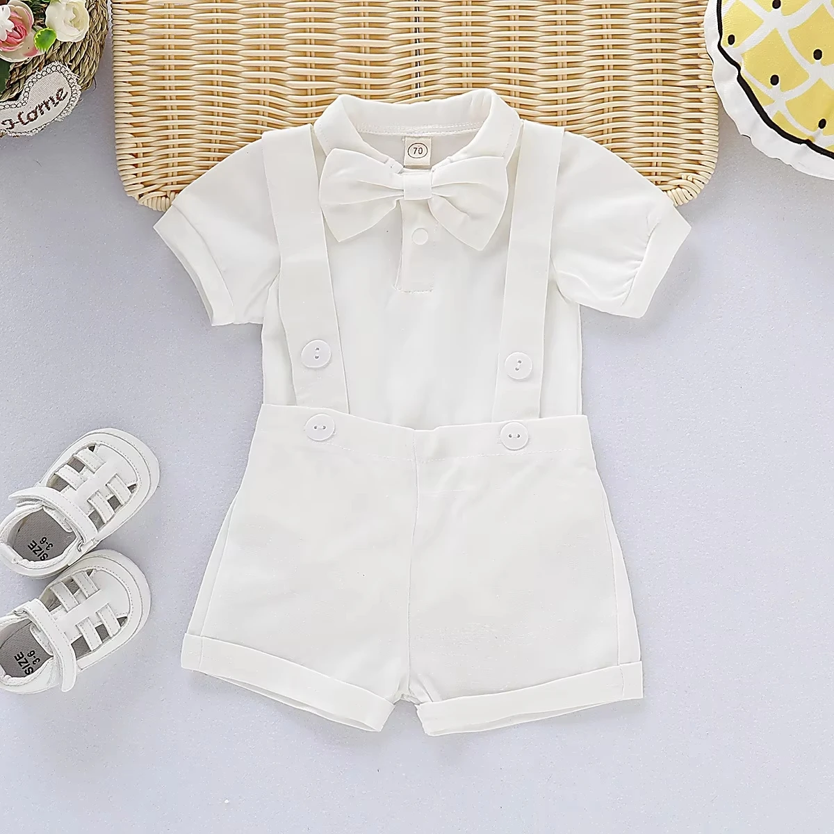 Baby Boy Christening Outfit Newborn Baptism Blessing Communion Set Infant Formal Suit White First Easter Church Clothes - Image 2