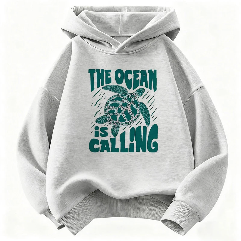 Fashion Sea Turtle Girls Hooded Kids Design Children's Sweatshirt Cute Hoody for Boys Girls Casual Hoodies for Spring - Image 2