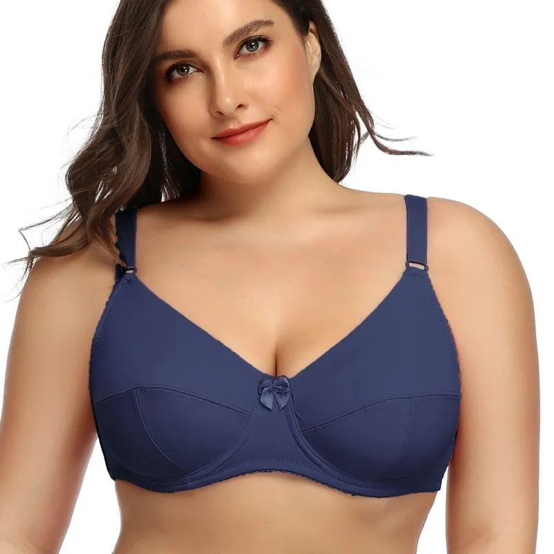 BEAUWEAR Plus Size Bras for Women Underwire Bra No Pad Thin Unlined Lingerie Plain Underwear Cup C D E F - Image 11