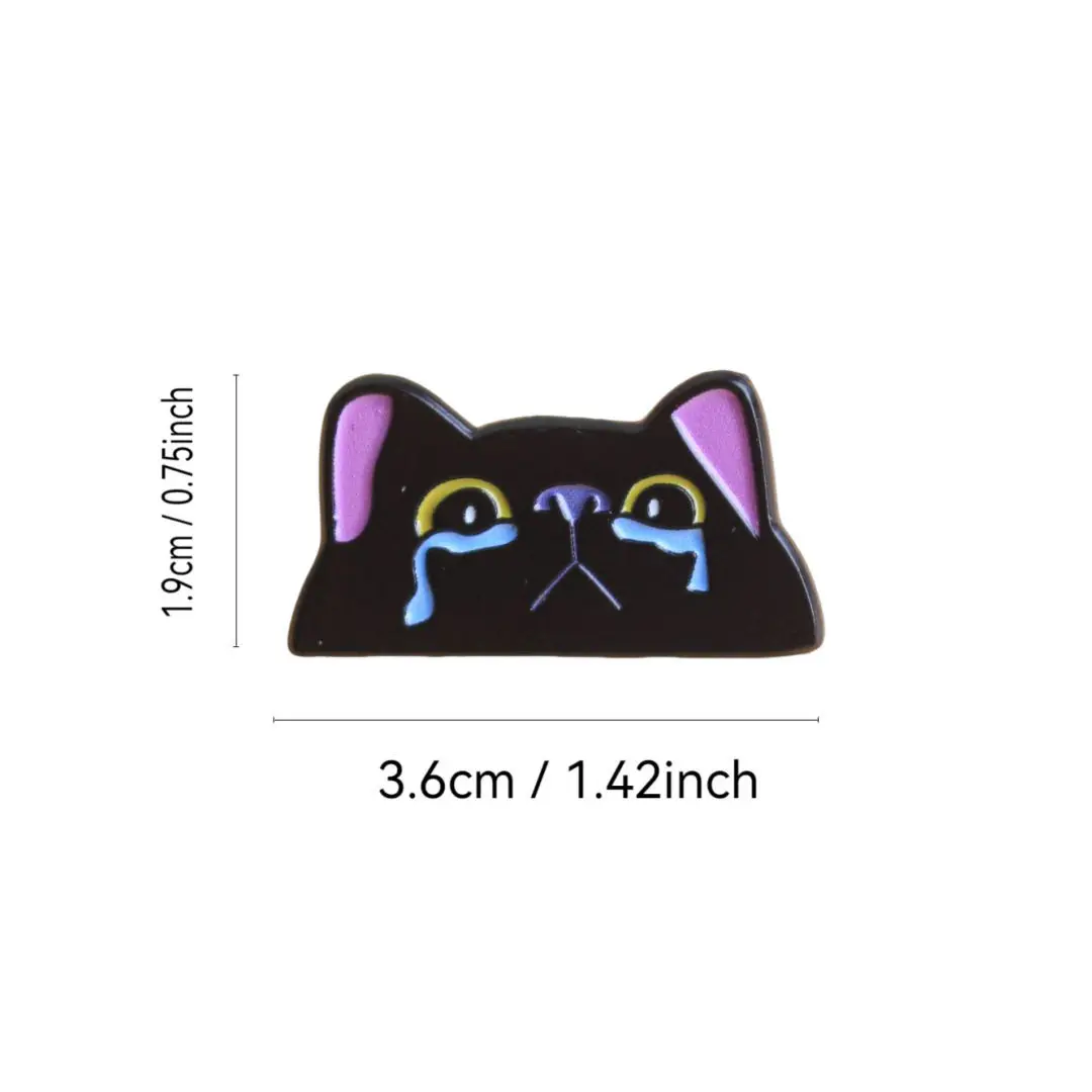 Cute and Quirky Cat Brooches: Dark and Whimsical Metal Pins for Clothing, Bags, and Unique Accessories - Image 9
